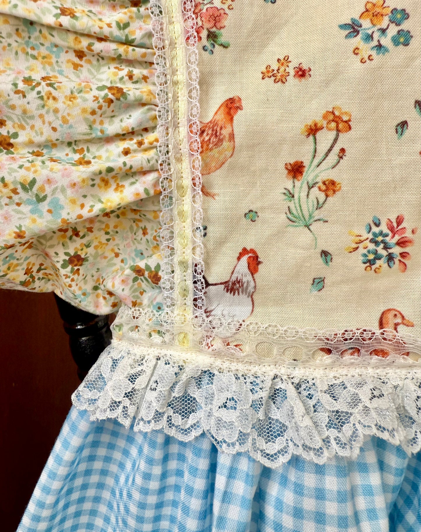Baby Feathers Dress - blue/yellow