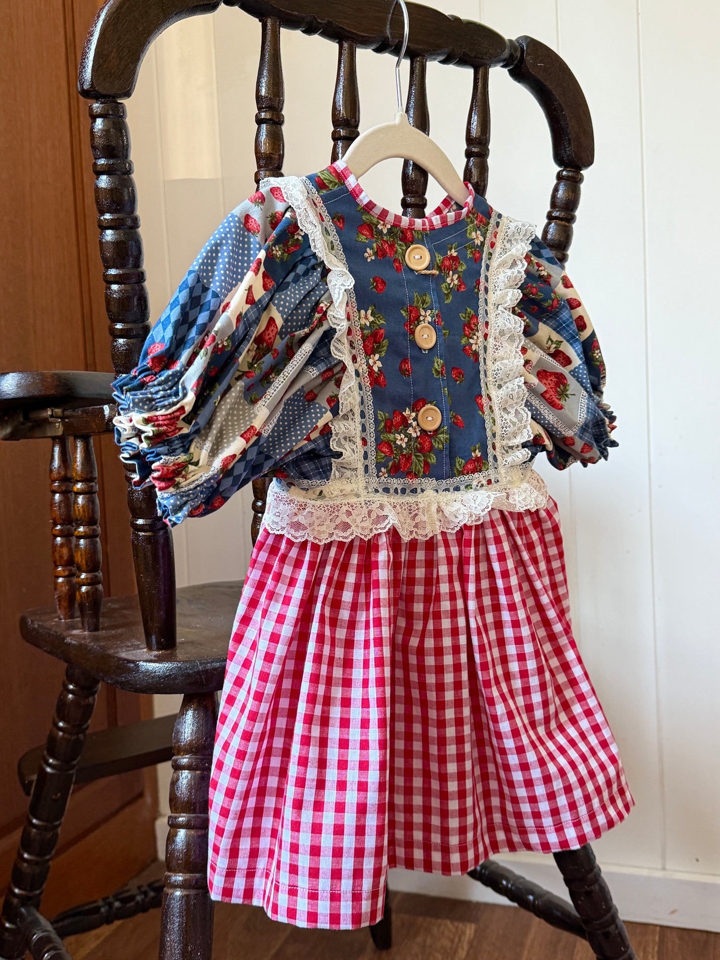 Berry Dress - Red/blue