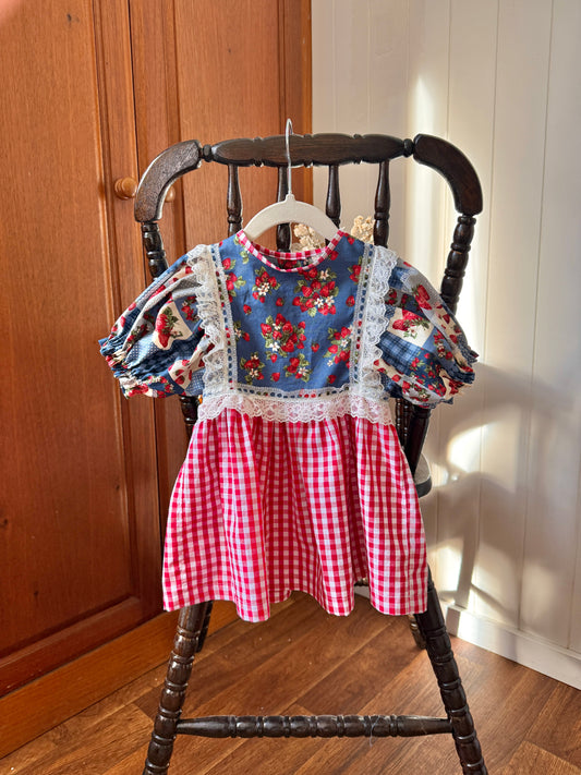 Berry Dress - Red/blue