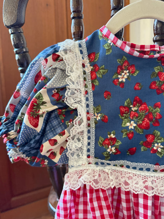 Berry Dress - Red/blue